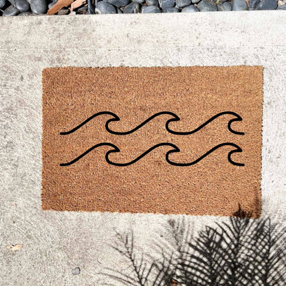 Waves doormat, beach home doormat, custom doormat, personalised doormat