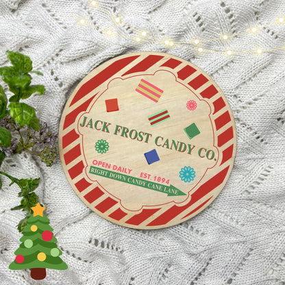 Jack Frost Candy Co Sign, Seasonal Decor, Holidays decor, Christmas Decor, festive decorations c22