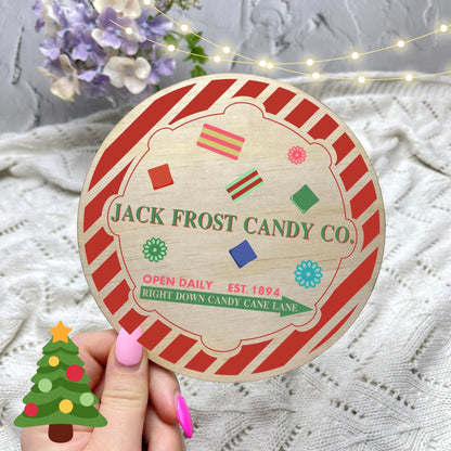 Jack Frost Candy Co Sign, Seasonal Decor, Holidays decor, Christmas Decor, festive decorations c22