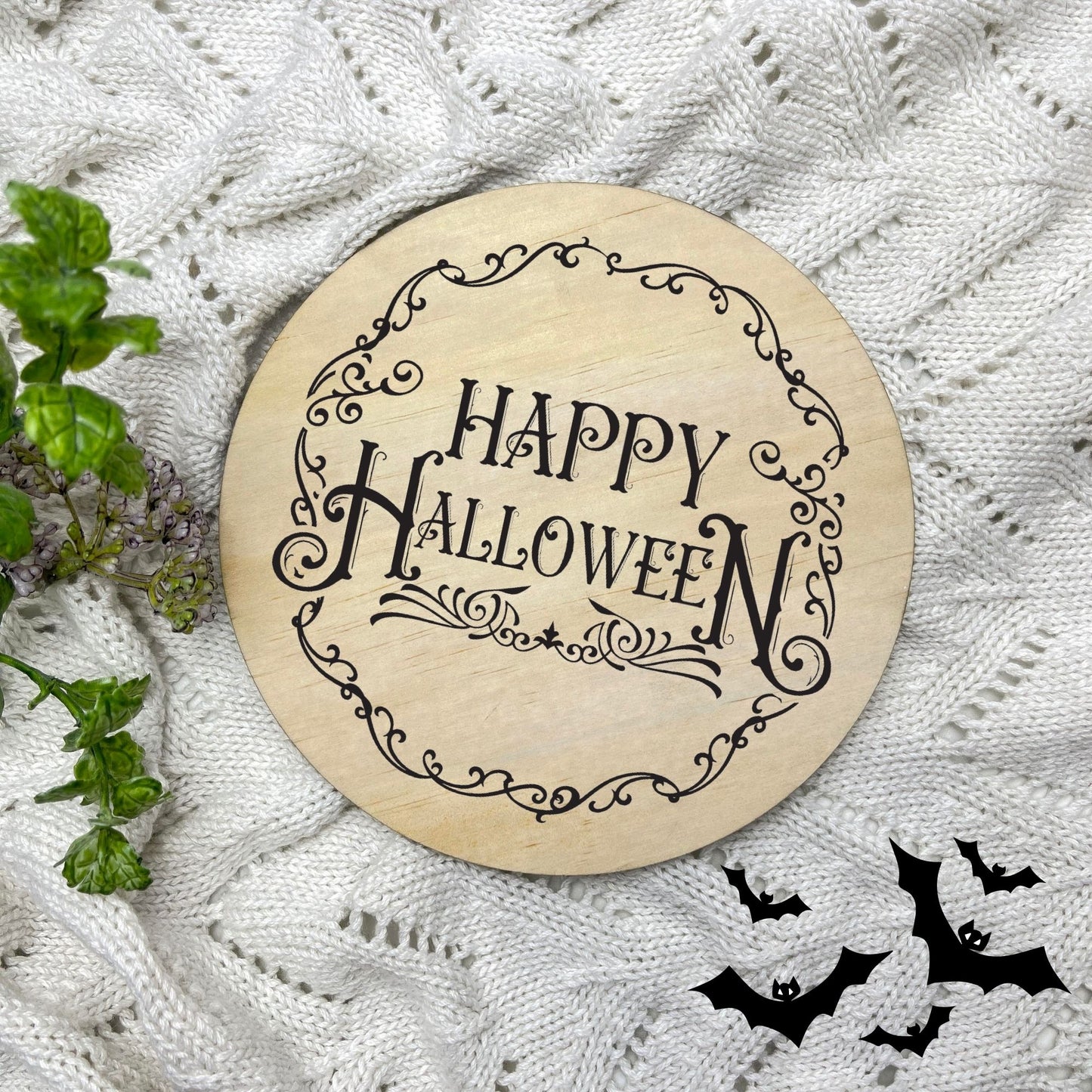 Happy Halloween sign, Halloween Decor, Spooky Vibes, hocus pocus sign, trick or treat decor, haunted house h22