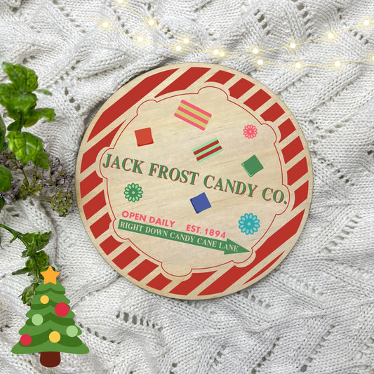 Jack Frost Candy Co Sign, Seasonal Decor, Holidays decor, Christmas Decor, festive decorations c22