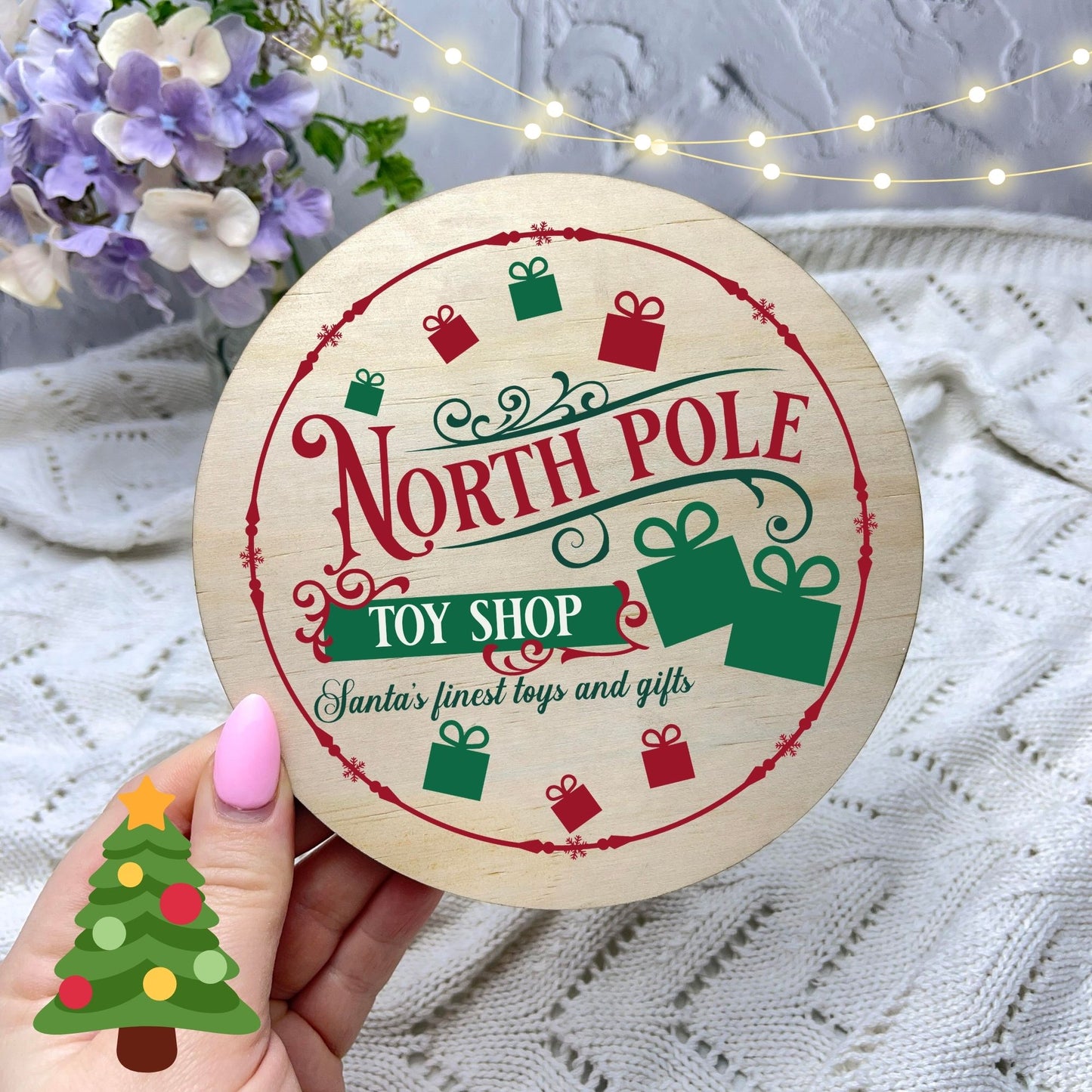 North Pole Toy Shop Sign, Seasonal Decor, Holidays decor, Christmas Decor, festive decorations c23
