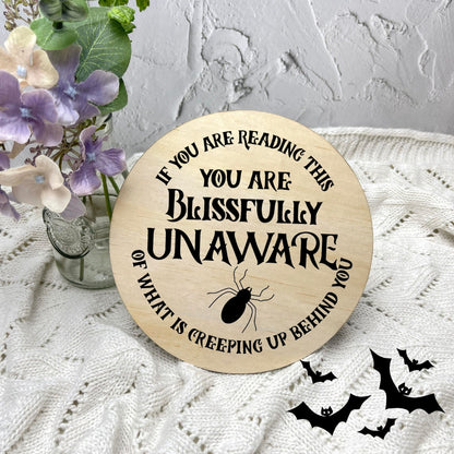 Danger Behind you sign, Halloween Decor, Spooky Vibes, hocus pocus sign, trick or treat decor, haunted house h53
