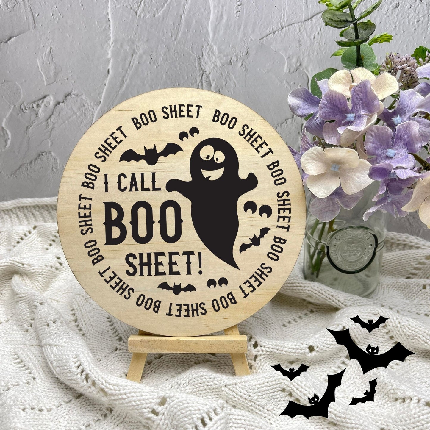 I call boo sheet sign, Halloween Decor, Spooky Vibes, hocus pocus sign, trick or treat decor, haunted house h23