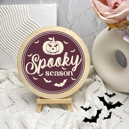 Spooky Season sign, Halloween Decor, Spooky Vibes, hocus pocus sign, trick or treat decor, haunted house h49