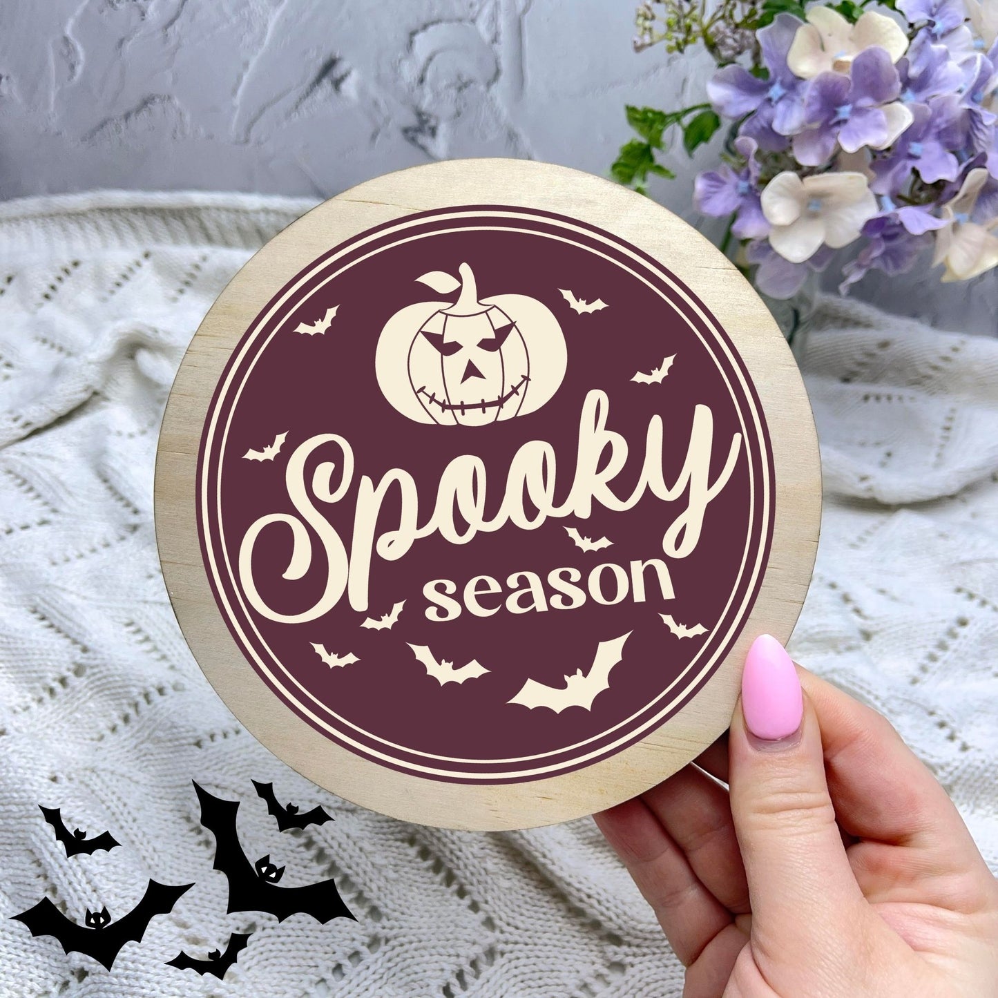 Spooky Season sign, Halloween Decor, Spooky Vibes, hocus pocus sign, trick or treat decor, haunted house h49