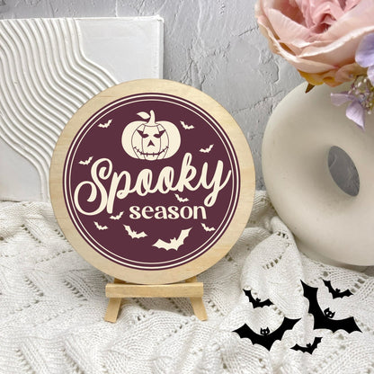 Spooky Season sign, Halloween Decor, Spooky Vibes, hocus pocus sign, trick or treat decor, haunted house h49