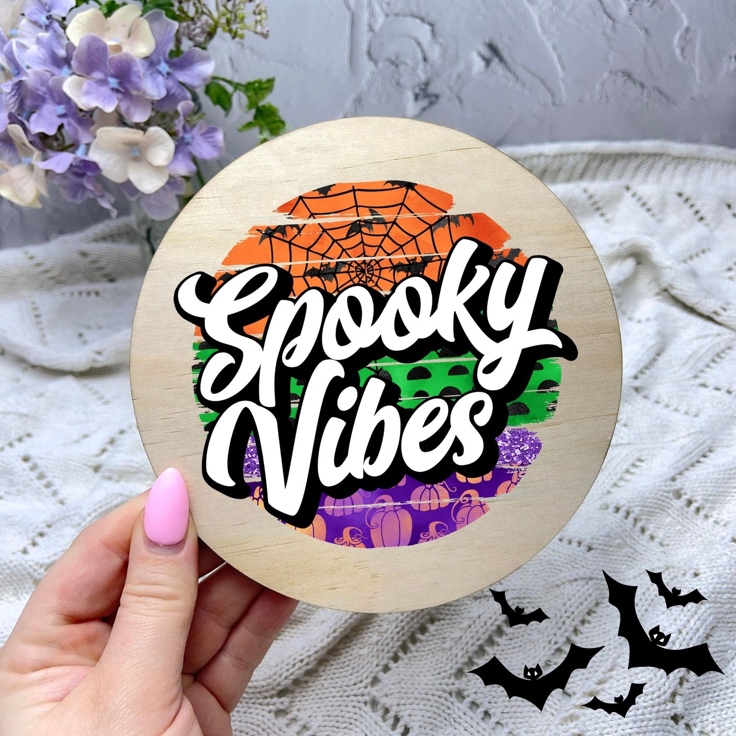 Spooky Vibes sign, Halloween Decor, Spooky Vibes, hocus pocus sign, trick or treat decor, haunted house h3