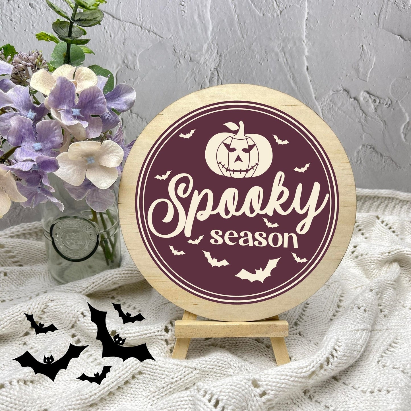 Spooky Season sign, Halloween Decor, Spooky Vibes, hocus pocus sign, trick or treat decor, haunted house h49