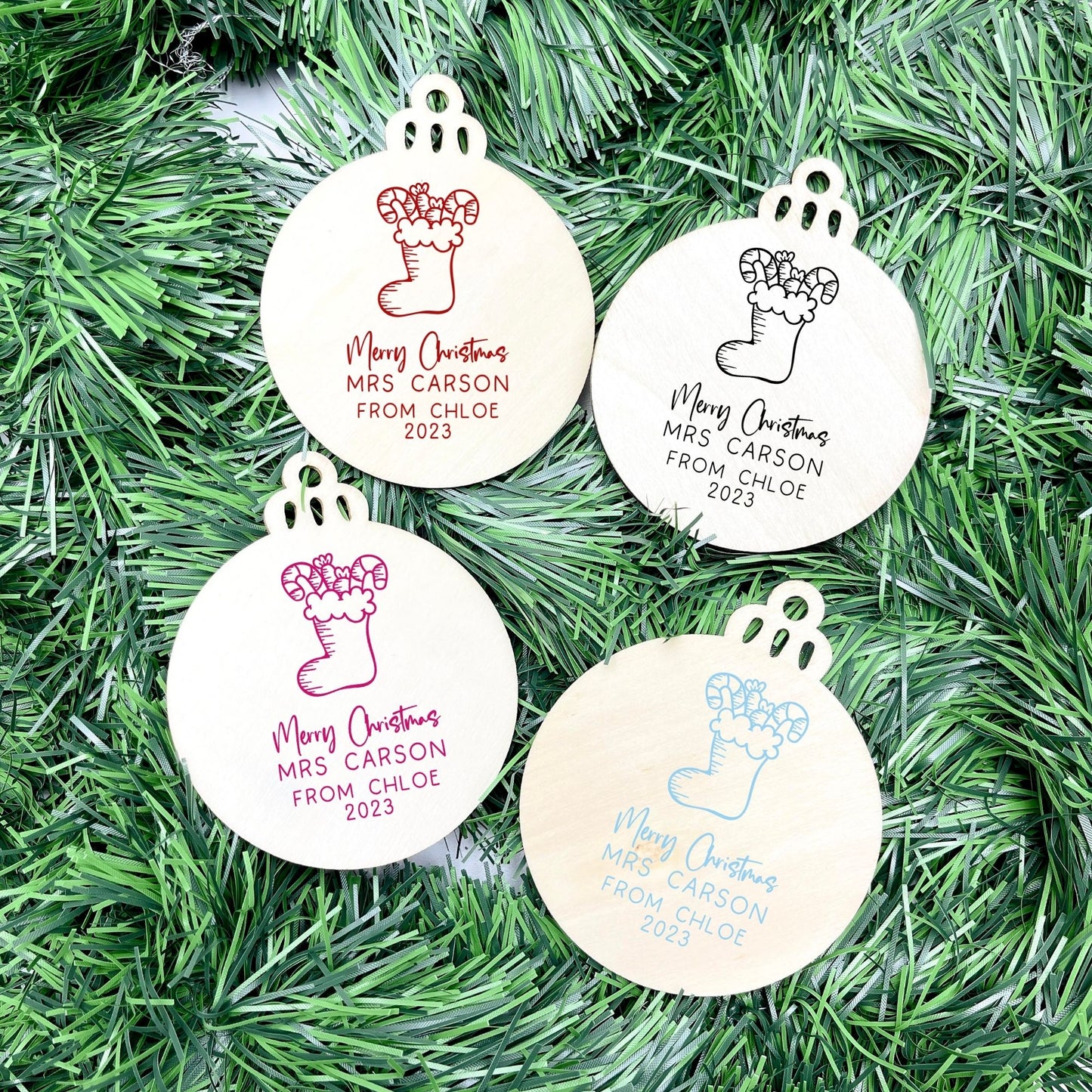 Personalised Teacher Bauble, Thank You Teacher Gift, Christmas Ornament for Teachers, End of Year Teacher Gift, Educator Appreciation Gift