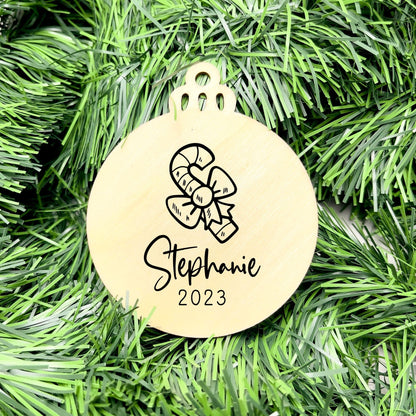 Personalised Name bauble, christmas ornament, christmas bauble, personalised ornament, family ornament