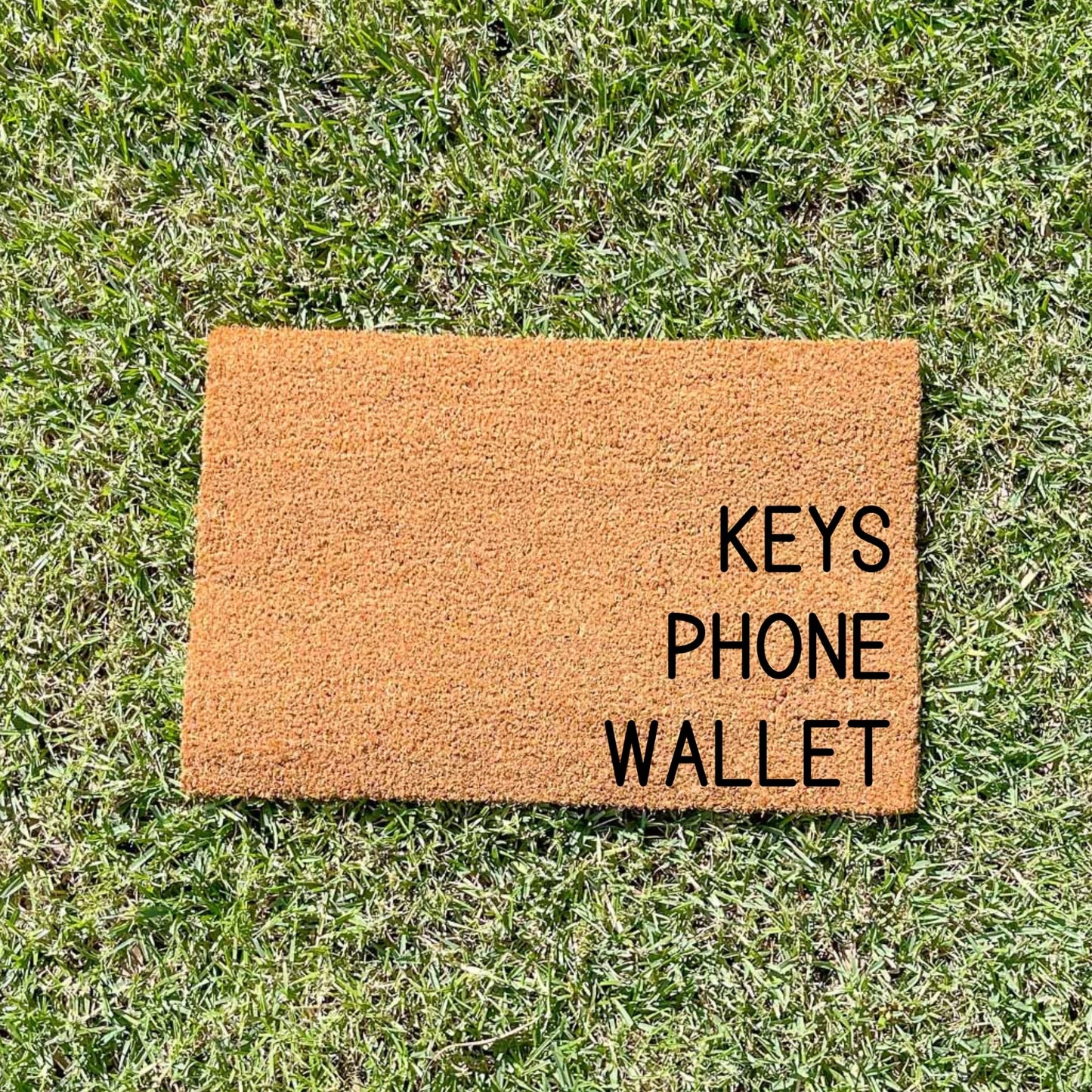 Keys phone wallet doormat, sassy doormat, custom doormat, personalised doormat