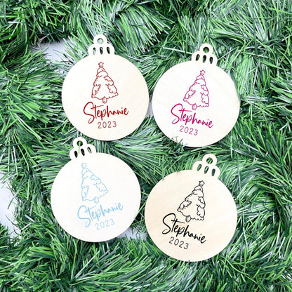 Personalised Name bauble, christmas ornament, christmas bauble, personalised ornament, family ornament