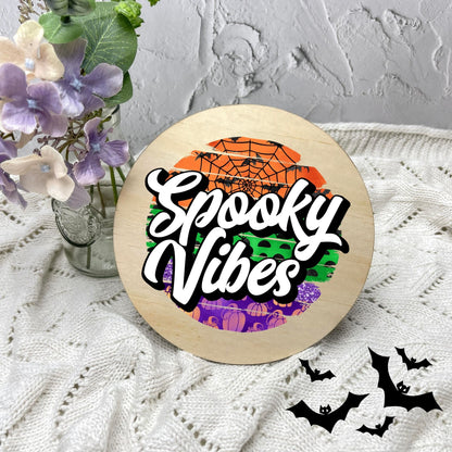 Spooky Vibes sign, Halloween Decor, Spooky Vibes, hocus pocus sign, trick or treat decor, haunted house h3