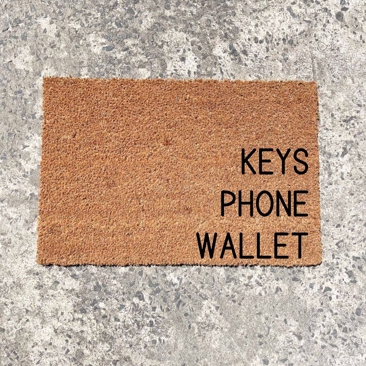 Keys phone wallet doormat, sassy doormat, custom doormat, personalised doormat