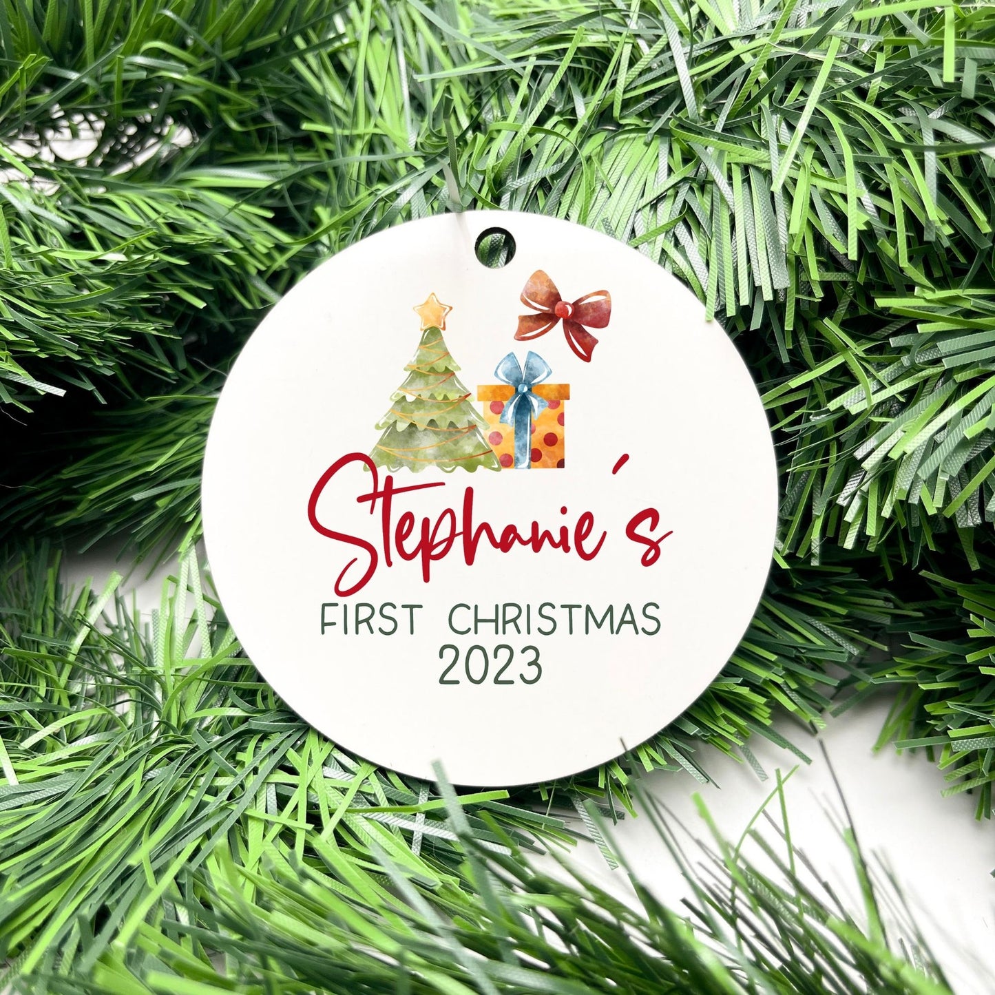 Personalised First Christmas bauble, Baby Keepsake, baby bauble, Custom Ornament, First Holiday ornament, baby first christmas ornament
