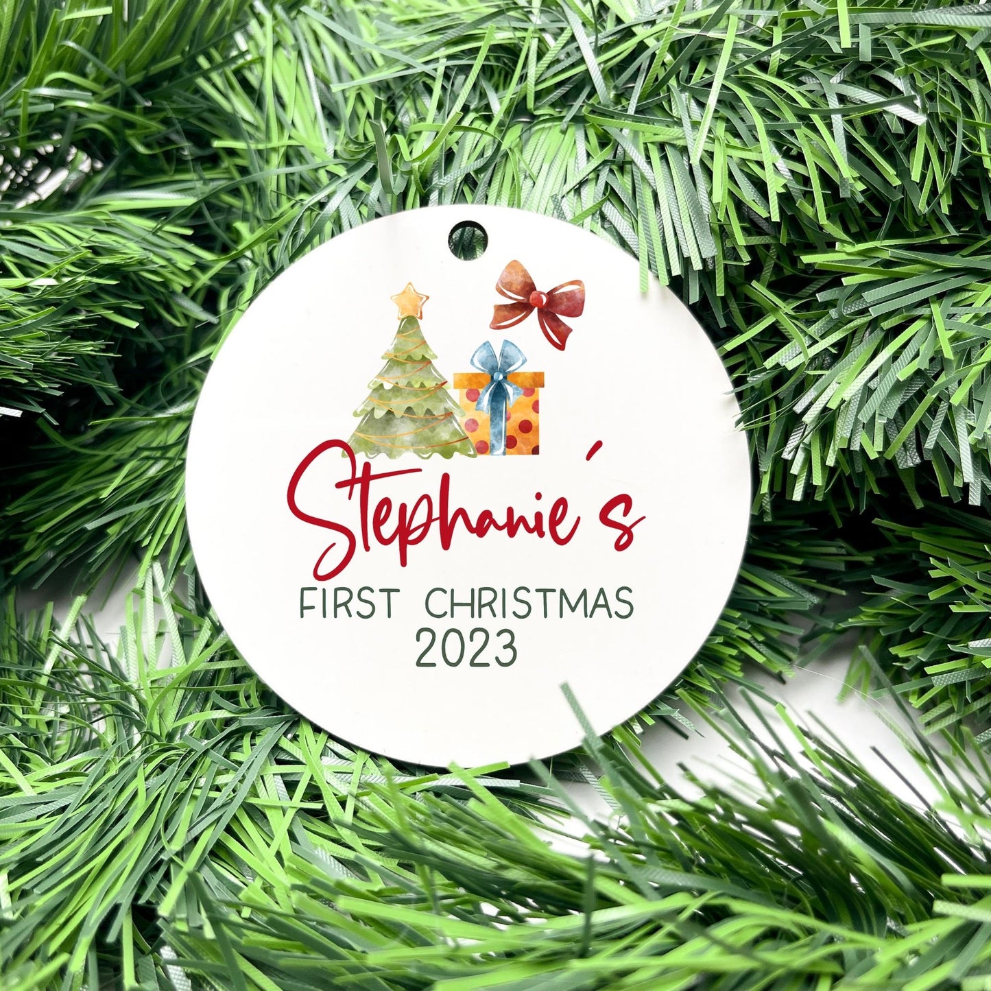 Personalised First Christmas bauble, Baby Keepsake, baby bauble, Custom Ornament, First Holiday ornament, baby first christmas ornament