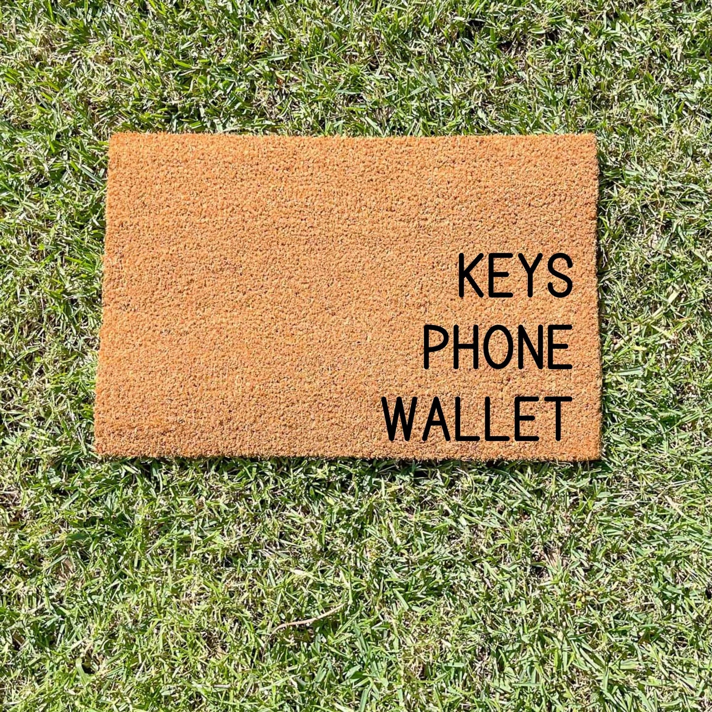 Keys phone wallet doormat, sassy doormat, custom doormat, personalised doormat
