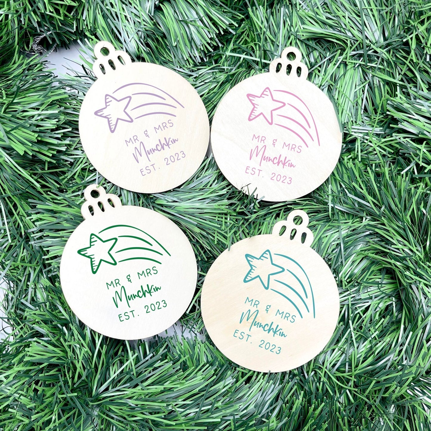 Personalised Newlywed Bauble, Mr. & Mrs. Christmas Ornament, First Christmas as Spouses Bauble, First Married Christmas Ornament