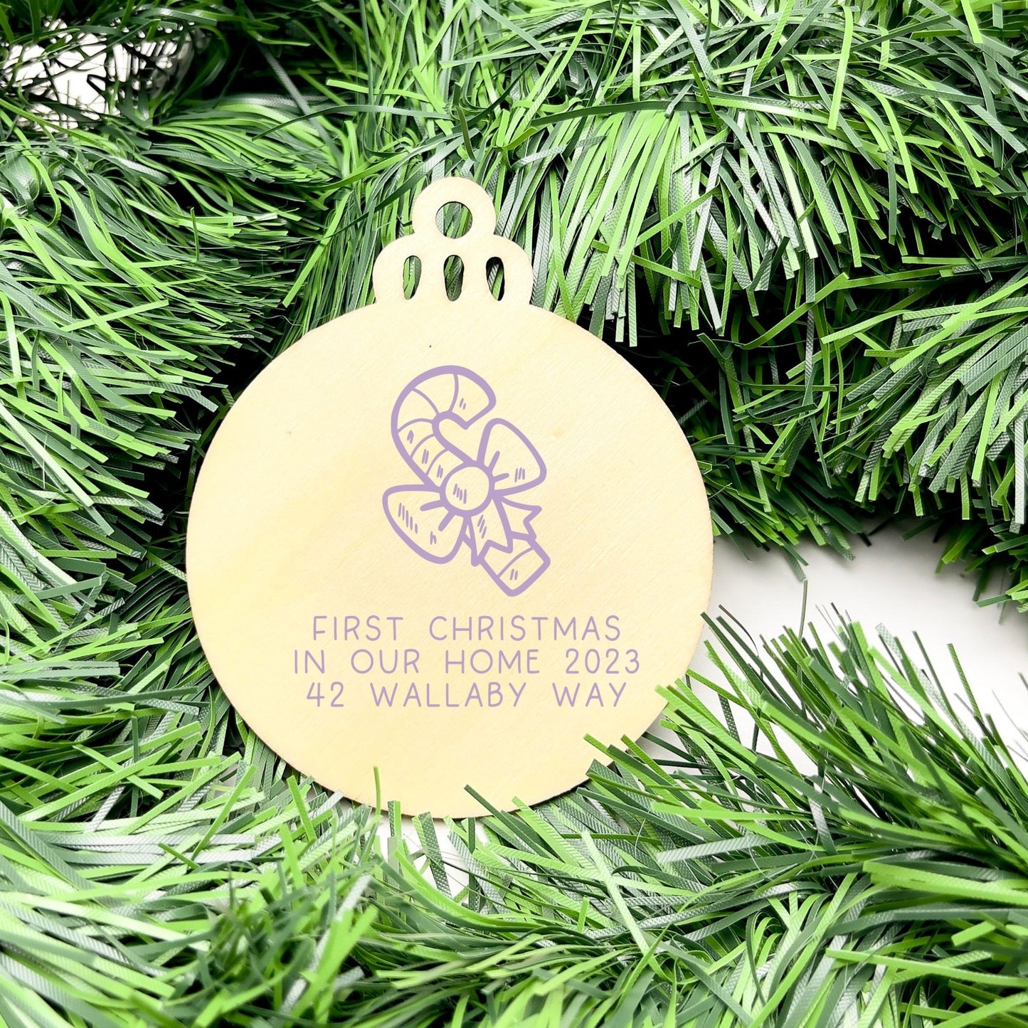 Personalised first Christmas in new home bauble, Housewarming Ornament, Cozy Home Decoration, new home bauble, holiday decor, christmas tree