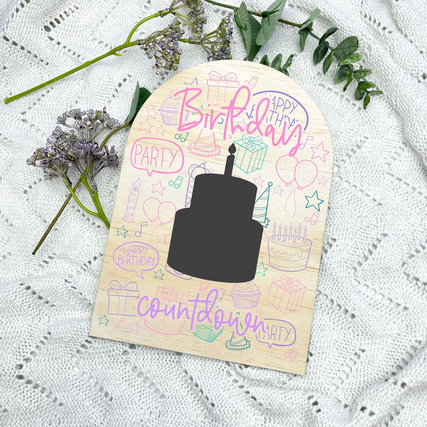 Birthday Countdown Sign, Days until Birthday Sign, Birthday Chalkboard, Kids Birthday