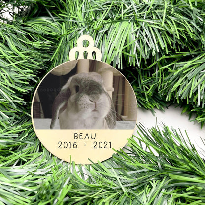 Personalised Photo Name bauble, christmas ornament, christmas bauble, personalised ornament, family ornament