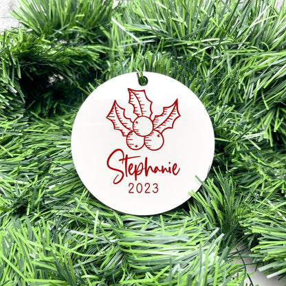 Personalised Name bauble, christmas ornament, christmas bauble, personalised ornament, family ornament