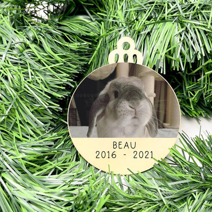 Personalised Photo Name bauble, christmas ornament, christmas bauble, personalised ornament, family ornament