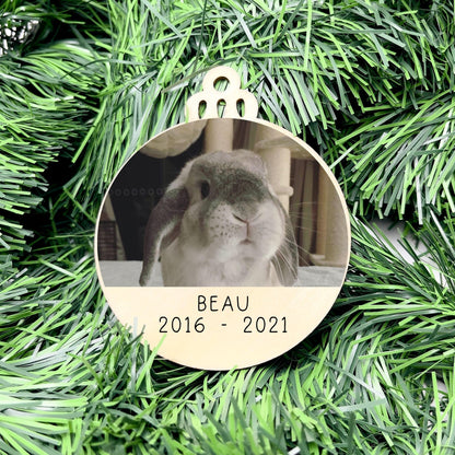 Personalised Photo Name bauble, christmas ornament, christmas bauble, personalised ornament, family ornament