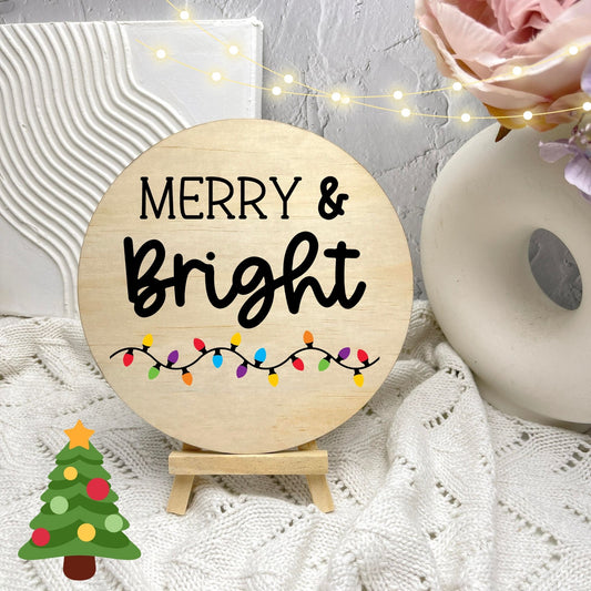 Merry and Bright Sign, Seasonal Decor, Holidays decor, Christmas Decor, festive decorations c4