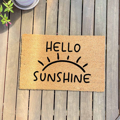 Hello Sunshine doormat, unique doormat, custom doormat, personalised doormat