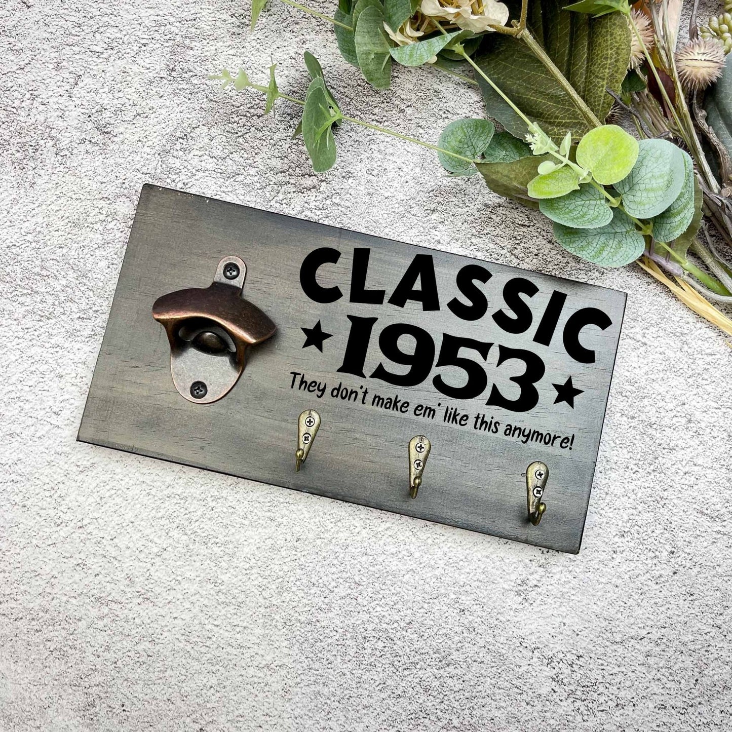 Classic 70th Birthday beer sign, 1953 beer sign gift, 1954 birthday, 70th celebration, bottle opener sign