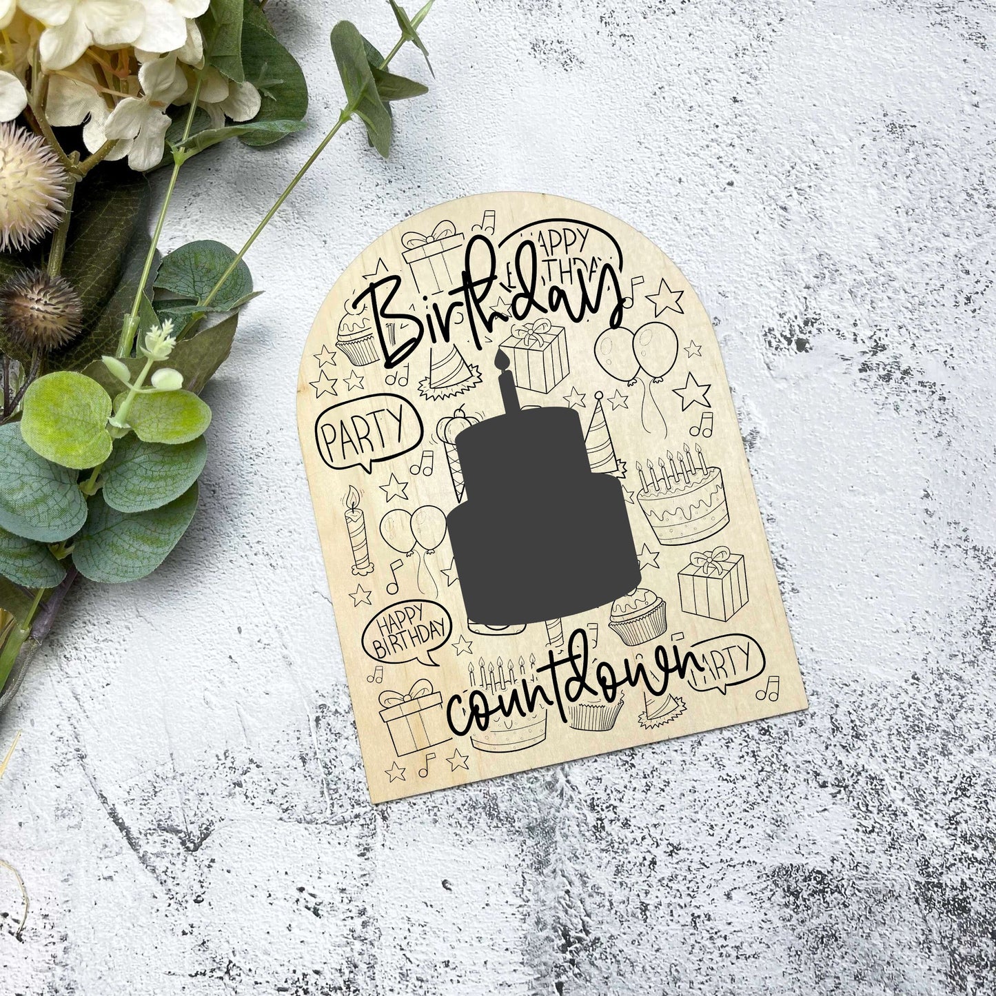 Birthday Countdown Sign, Days until Birthday Sign, Birthday Chalkboard, Kids Birthday