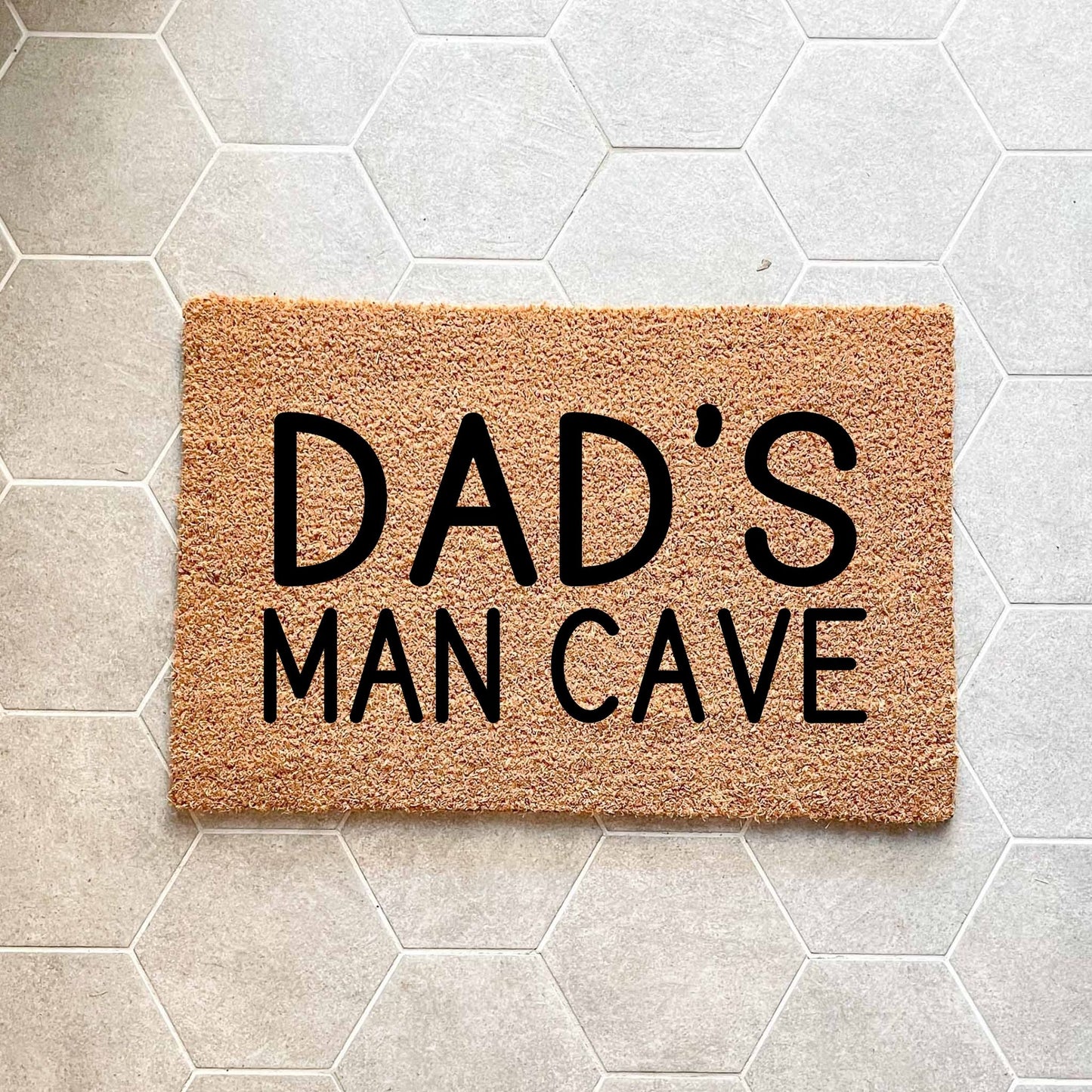 Dad's man cave doormat, fathers day gift, gifts for him, birthday gift, dad doormat, grandpa doormat