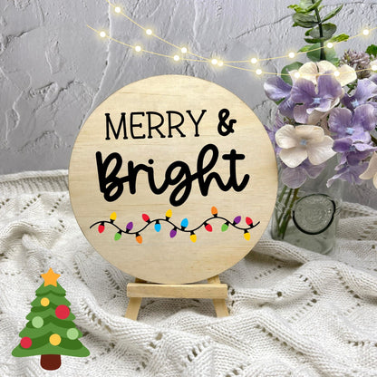 Merry and Bright Sign, Seasonal Decor, Holidays decor, Christmas Decor, festive decorations c4