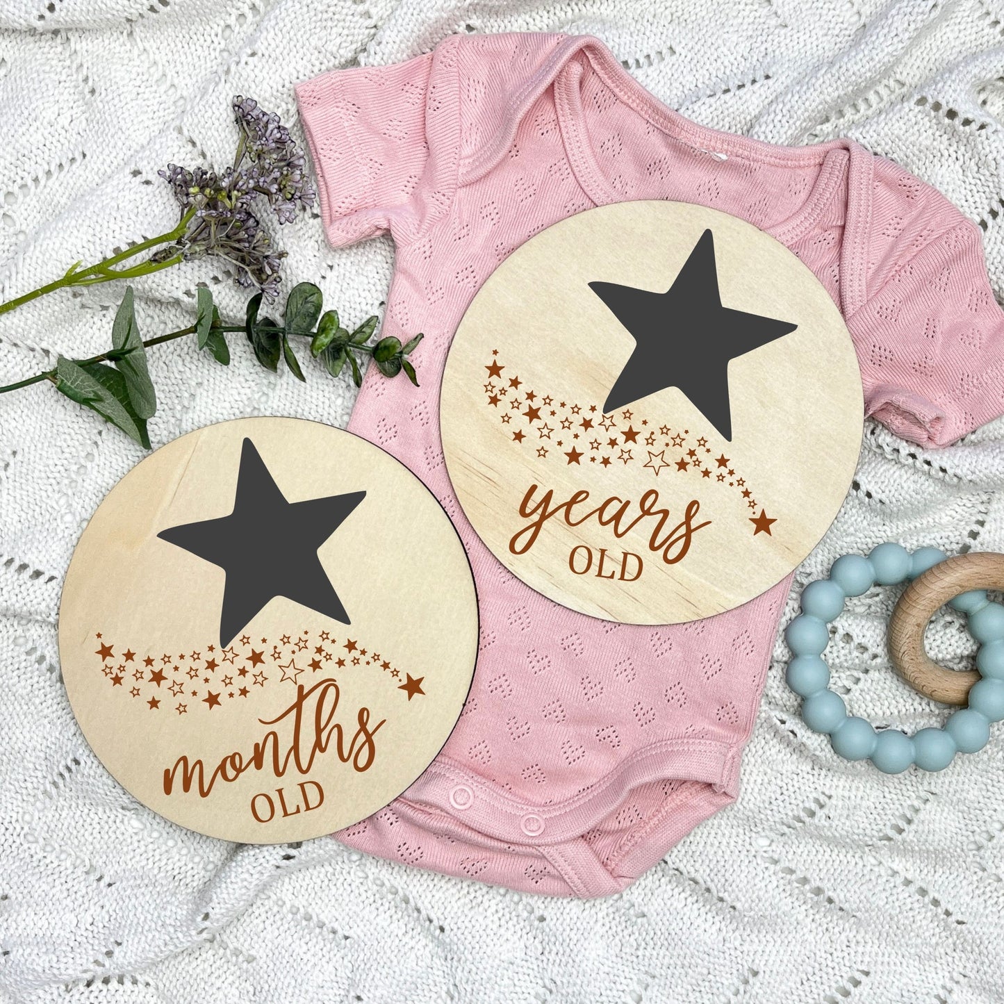 Starry Stars Reusable milestone cards, fill in your own milestone card, baby shower gift, weeks old, months old, milestone cards