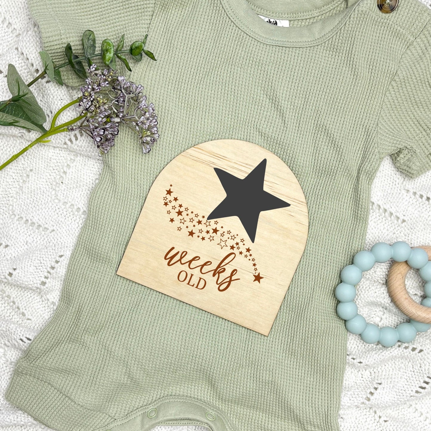 Starry Stars Reusable milestone cards, fill in your own milestone card, baby shower gift, weeks old, months old, milestone cards