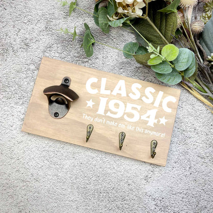 Classic 70th Birthday beer sign, 1953 beer sign gift, 1954 birthday, 70th celebration, bottle opener sign