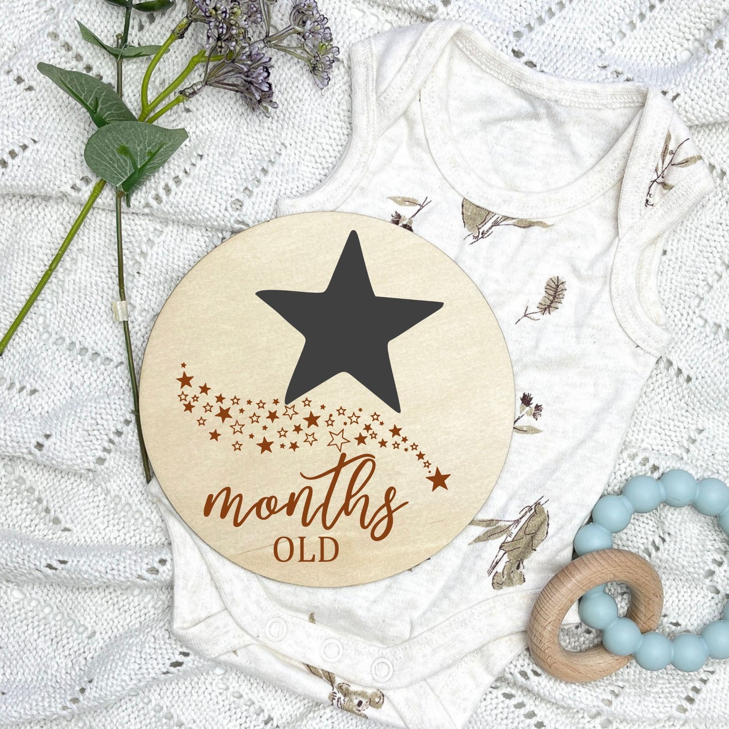 Starry Stars Reusable milestone cards, fill in your own milestone card, baby shower gift, weeks old, months old, milestone cards