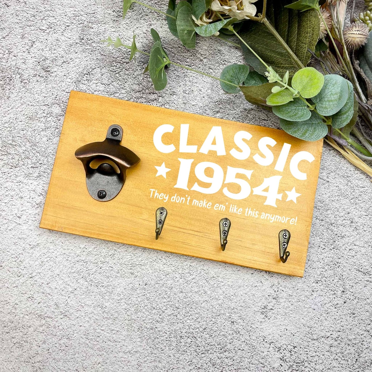 Classic 70th Birthday beer sign, 1953 beer sign gift, 1954 birthday, 70th celebration, bottle opener sign