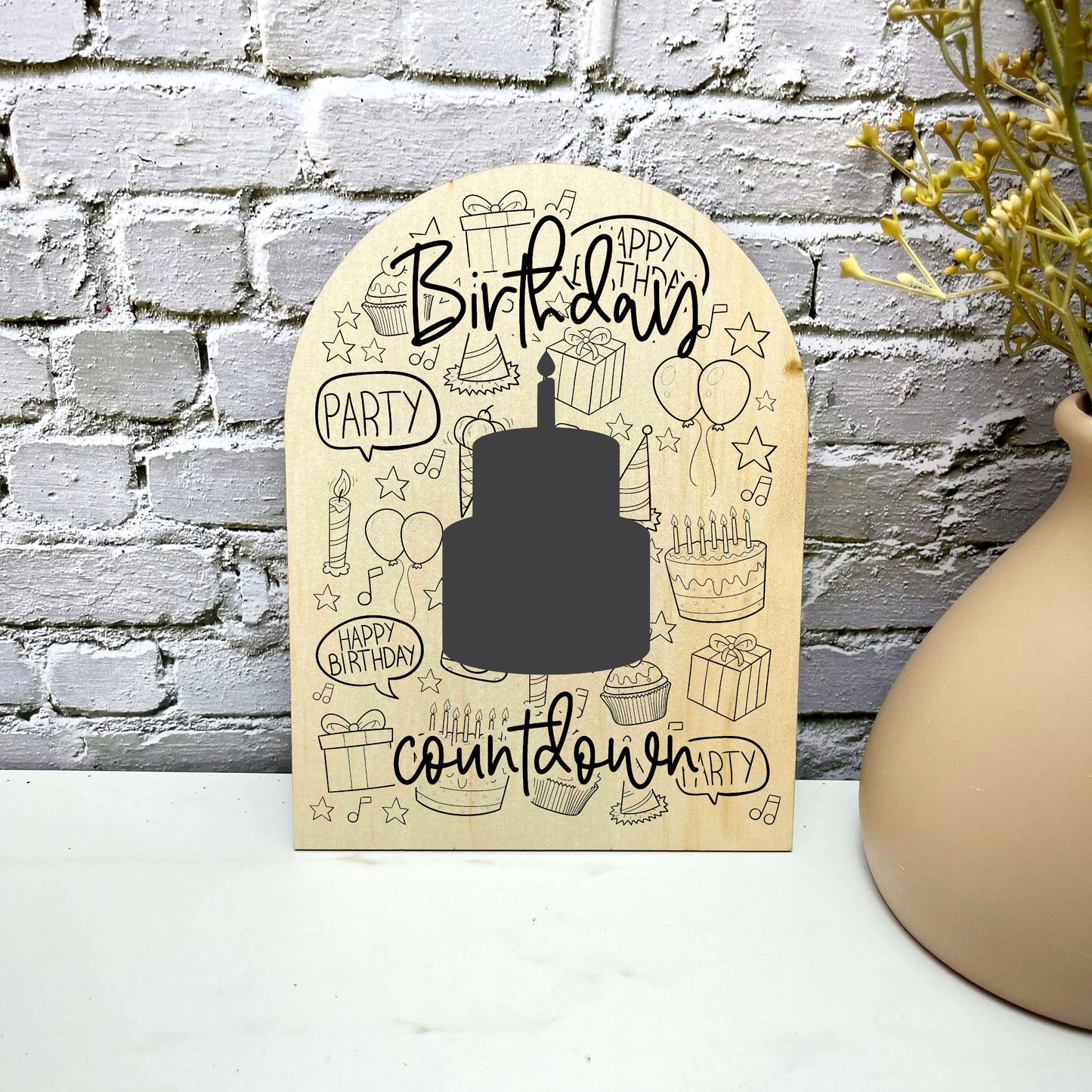 Birthday Countdown Sign, Days until Birthday Sign, Birthday Chalkboard, Kids Birthday