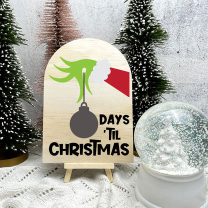 Grinch Countdown, Sleeps Until Santa Visits Sign, Christmas Countdown, Kids Christmas, Countdown Board