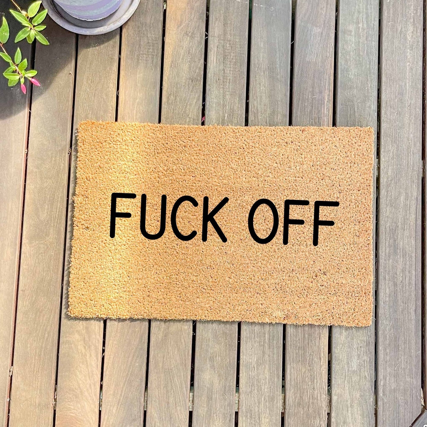 Fuck off doormat, sassy doormat, custom doormat, personalised doormat