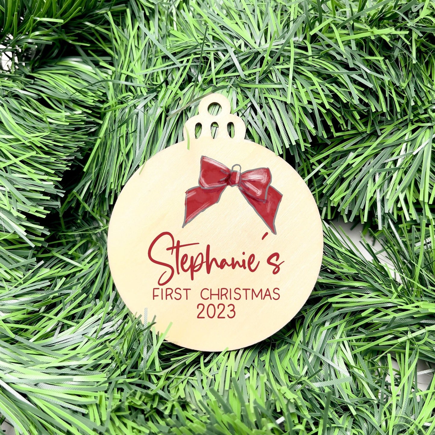 Personalised First Christmas bauble, Baby Keepsake, baby bauble, Custom Ornament, First Holiday ornament, baby first christmas ornament