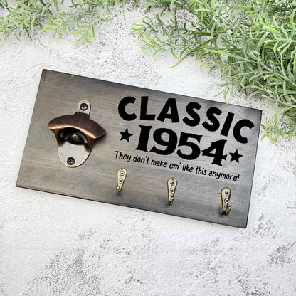 Classic 70th Birthday beer sign, 1953 beer sign gift, 1954 birthday, 70th celebration, bottle opener sign