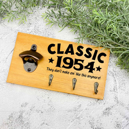 Classic 70th Birthday beer sign, 1953 beer sign gift, 1954 birthday, 70th celebration, bottle opener sign