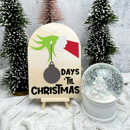 Grinch Countdown, Sleeps Until Santa Visits Sign, Christmas Countdown, Kids Christmas, Countdown Board