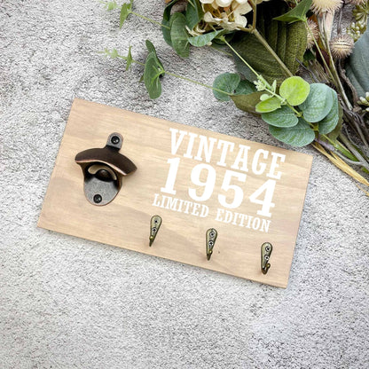 Vintage 70th Birthday beer sign, 1953 beer sign gift, 1954 birthday, 70th celebration, bottle opener sign