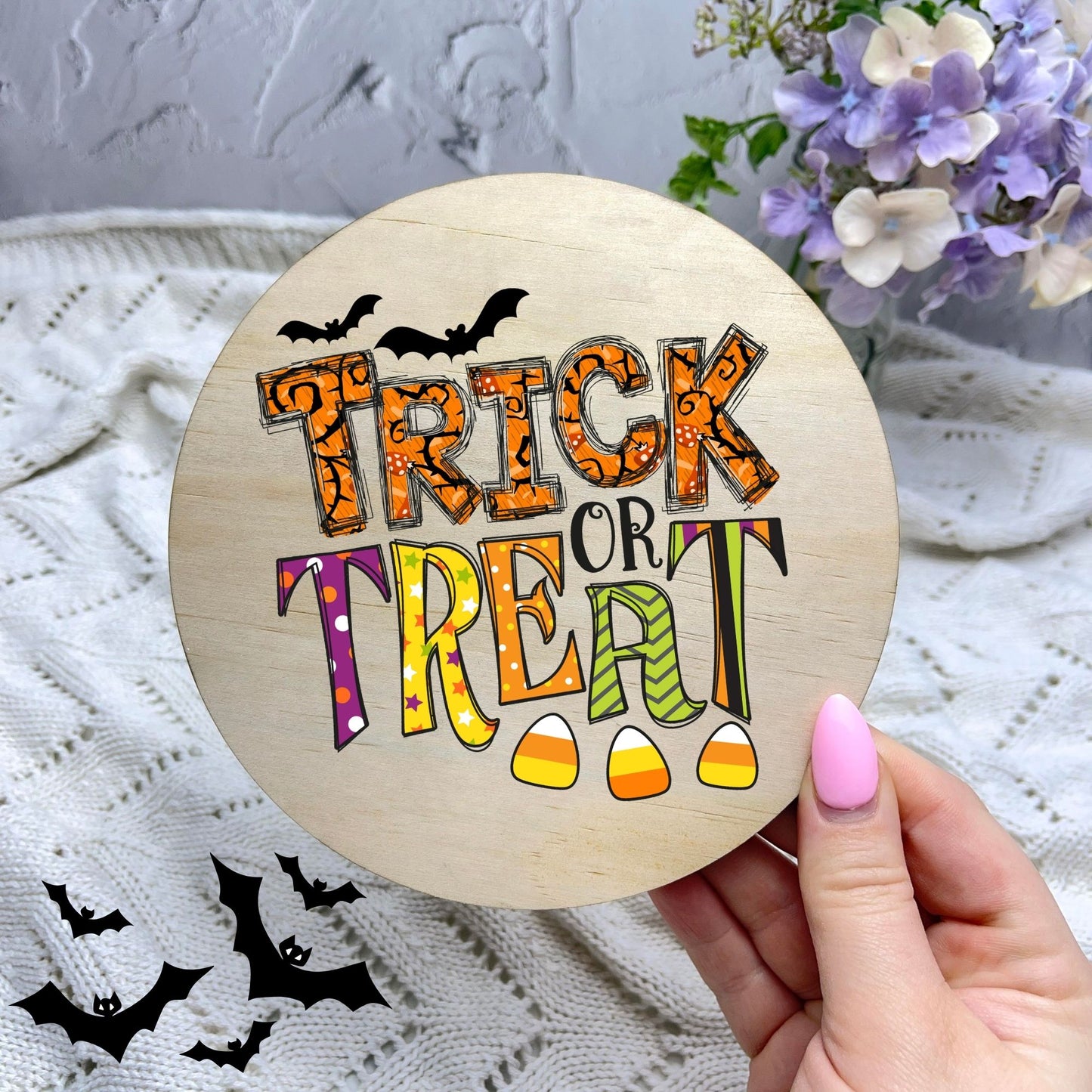 Trick or Treat sign, Halloween Decor, Spooky Vibes, hocus pocus sign, trick or treat decor, haunted house h6