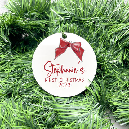 Personalised First Christmas bauble, Baby Keepsake, baby bauble, Custom Ornament, First Holiday ornament, baby first christmas ornament